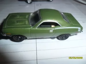 JOHNNY LIGHTNING TJET CHASSIS 1970 PLYMOUTH HEMI CUDA SLOT CAR THUNDERJET green - Picture 1 of 7