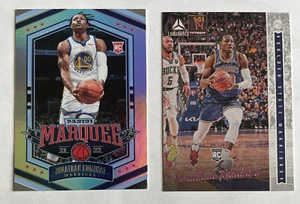 2 Lot 2021-22 Chronicles Luminance Pink Marquee Jonathan Kuminga Rookie Warriors - Picture 1 of 4