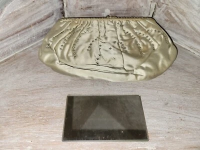 Vintage Magid Beaded Bag Clutch Purse Evening Bag Soiled Faded - Image 1 of 4