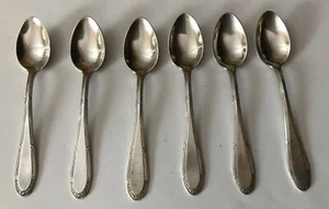 Vintag 6 German WMF Pattern 102 Silver Plate 11cm Coffee Spoon Teaspoons Cutlery - Picture 1 of 7