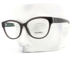 Chanel Gafas 3440H Transparente Gris Oscuro Vidrio Perlas 53mm con Estuche - Imagen 1 de 9