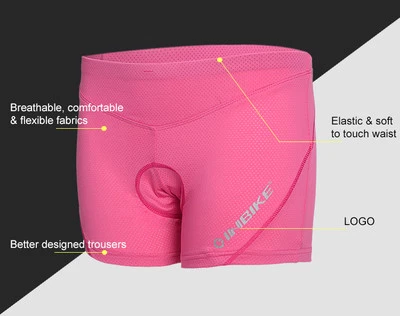 NEW Women 3D Padded Bicycle Bike Cycling Underwear Shorts, IA513 - Image 1 of 4