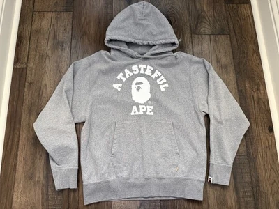 JJJJOUND x A BATHING APE BAPE A Tasteful Ape Grey College Hoody Sweatshirt M - Image 1 of 4