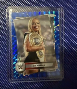 2025 Topps Chrome WWE Liv Morgan Blue Geometric Refractor /99 - Picture 1 of 3