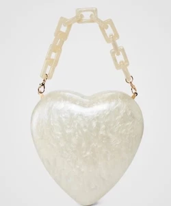Target Herz Perlen Handtasche Acryl Lucite Magnet Handtasche Creme Kette A New Day - Bild 1 von 8