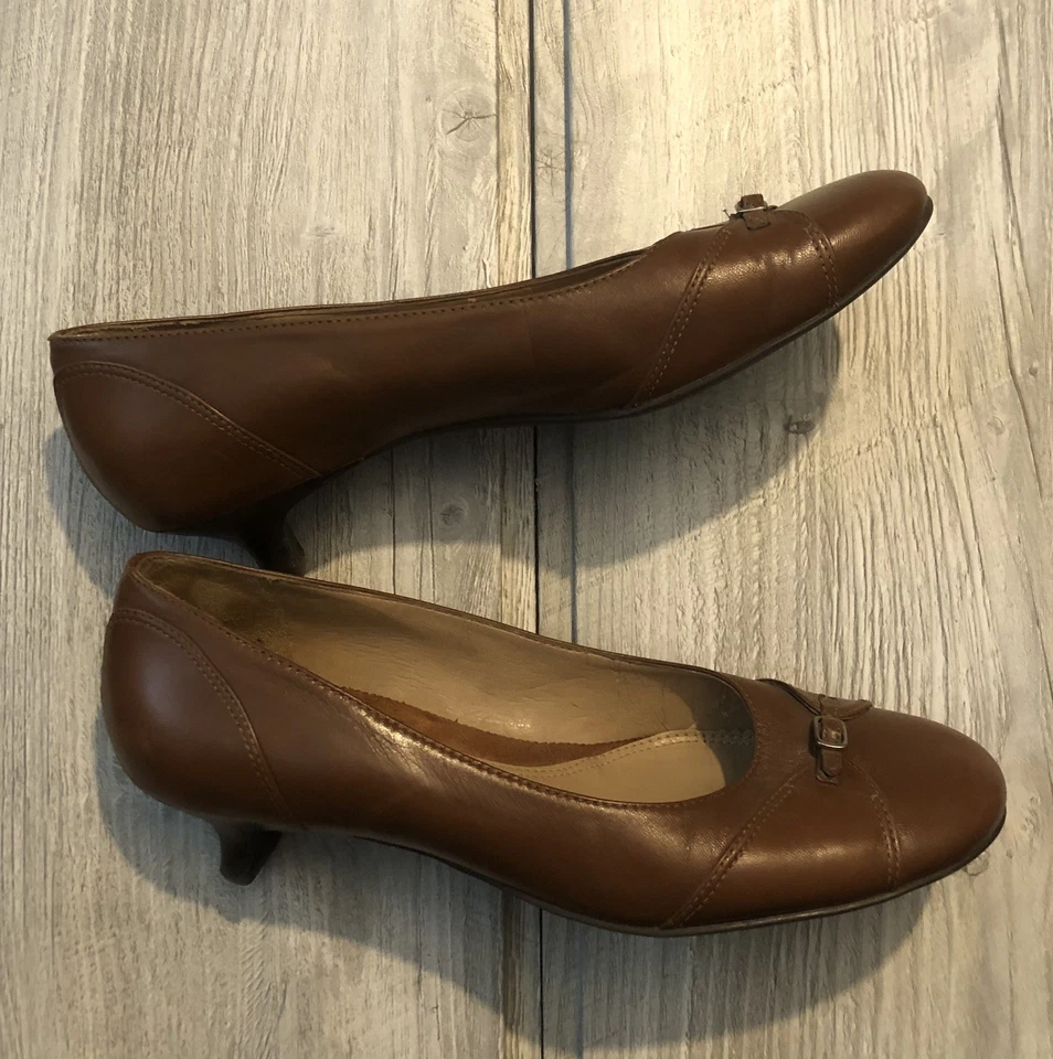 Naturalizer Women’s Size 7.5 Brown Pump Kitten Heel Dress Shoes ETS1D25 - Image 1 of 4