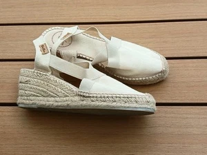 TONI PONS Origens Damen Wollweiß Beige Sandalen Slip-On Espadrilles Gr 37 Wedges - Bild 1 von 12
