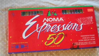 VINTAGE NOMA EXPRESSION 50 LIGHT MULTI COLORED INDOOR / OUTDOOR 23.5' Extra Brig - Image 1 of 4