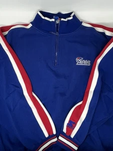 Vintage New England Patriots Starter Blue Quarterzip Sweater (XL) - Bild 1 von 7