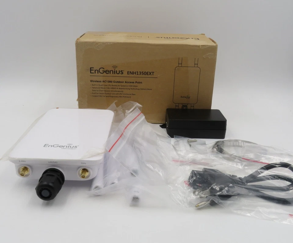 EnGenius ENH1350EXT Wi-Fi 5 Wave 2 AC1300 Access Point FOR PARTS / UNTESTED - Image 1 of 4