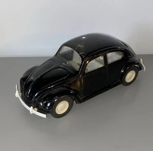 Vintage Tonka VW Volkswagen Bug Beetle Pressed Steel Black Car 8.5” - Picture 1 of 10