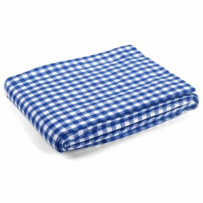 Rans Kitchen Dining Table Cloth Blue Gingham Tablecloth 150x230cm Rectangle - Image 1 of 3