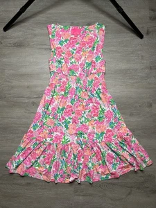 Lilly Pulitzer Vivette Floral Dress In Resort White Thats What I Heard Small - Picture 1 of 4