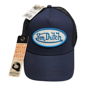 Neu von Dutch blau/schwarz Patch Truckermütze Netz Druckknopflasche Kappe Neu mit Etikett - Bild 1 von 10