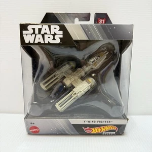 Hot Wheels Starships Select Star Wars #31 Y-WING FIGHTER Die-Cast with Stand NEW - Picture 1 of 7