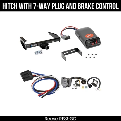 Hitch Tow PKG+ Brake Control For 87-96 Ford F-150 F-250 F-350 1997 Heavy Duty - Image 1 of 4