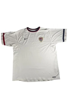 Vtg Y2k NIKE World Cup Soccer Jersey Patched Red/White/Blue Size XXL - Picture 1 of 13