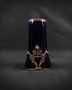 Limoges Porzellan Vase kobaltblau & Bronze vergoldet Epoche Napoleon III - Bild 1 von 8