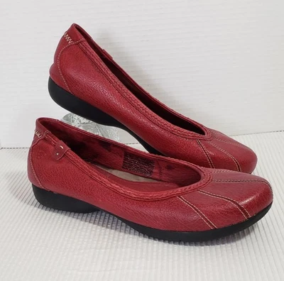 Ariat Womens Ballet Flats Size 9B Red Leather Advance Stability & Comfort Shoes - Image 1 of 4