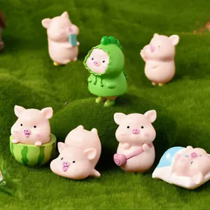 NEW 7X DIY Cute Pig Desktop Decoration Figurine Home Toy Garden Ornament Accesso - Picture 1 of 9