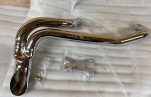 2 into 1 Ground Pound Exhaust Pipe Harley Sportster Slash cut 883 1200 2007^ - Picture 1 of 13