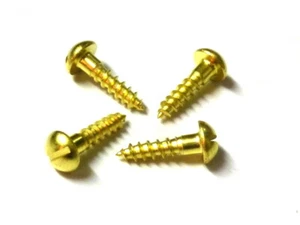 100 Stück MINI-Holzschrauben DIN 96 (Schlitz) Messing 1,6mm Durchmesser - Bild 1 von 3