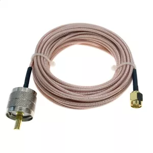 RG316 Cable UHF PL-259 male plug to SMA Male Connector RF Coaxial Jumper pigtail - Picture 1 of 7