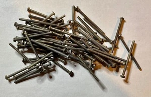 Tornillos de máquina ranurados de cabeza redonda de 4-40 x 1-11/16", acero colocado CAD, 50 piezas. - Imagen 1 de 1