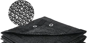 SUN SHADE COVER SQUARE 20 X 20 FT SUNSHADE BLACK FABRIC SQUARE 20 FT SUN SHADE - Picture 1 of 2