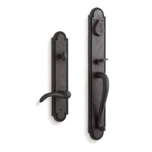 Juego de manijas de puerta de entrada con llave de bronce macizo para diestros Marconi Signature Hardware - Imagen 1 de 1