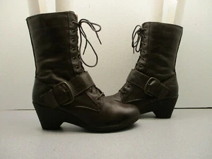 Stivali da donna BOC Born in pelle marrone con zip e pizzo metà polpaccio taglia 7 stile M/W BC6734 - Foto 1 di 10