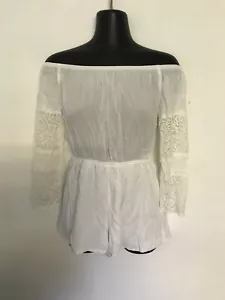 Missguided Playsuit Size 8, White - Picture 1 of 9