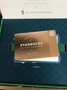 LIMITED EDITION RARE COLLECTORS ITEM 2013 METAL STARBUCKS CARD - ROSE GOLD - Picture 1 of 6