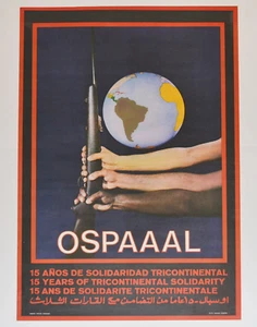 1981 Original Cuba Political Poster.Cold War Graphic.OSPAAAL Tri-Continental art - Picture 1 of 3