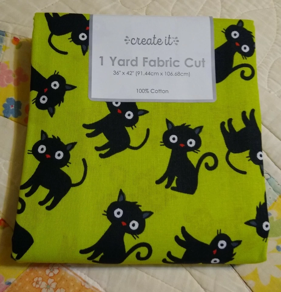 Create It Black Cats 100 Cotton Fabric 1 Yard