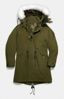 Chaqueta Parka Coach Para Hombres Militar Verde Icono + Forro Extraíble Capucha Nueva con Etiquetas 48 $1,400 Foto 1 de 4
