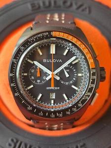 Bulova Racer Black Dial Sapphire Crystal Chronograph Men's Watch 98B428 - Picture 1 of 9