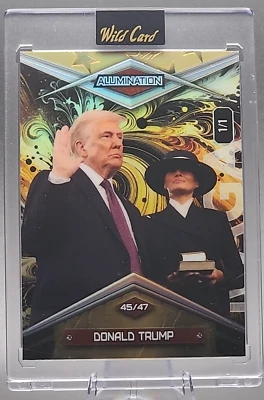President Donald Trump 1/1 2025 Wild Card MAGA Inauguration Edition Gold Foil - Image 1 of 2