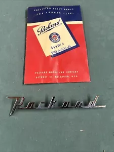 1953 Packard Script Plate 444972 NOS - Picture 1 of 1
