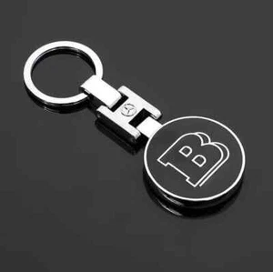 Mercedes Benz Brabus Schlüsselanhänger Keychain Metall Edel schwarzer Schriftzug - Bild 1 von 1