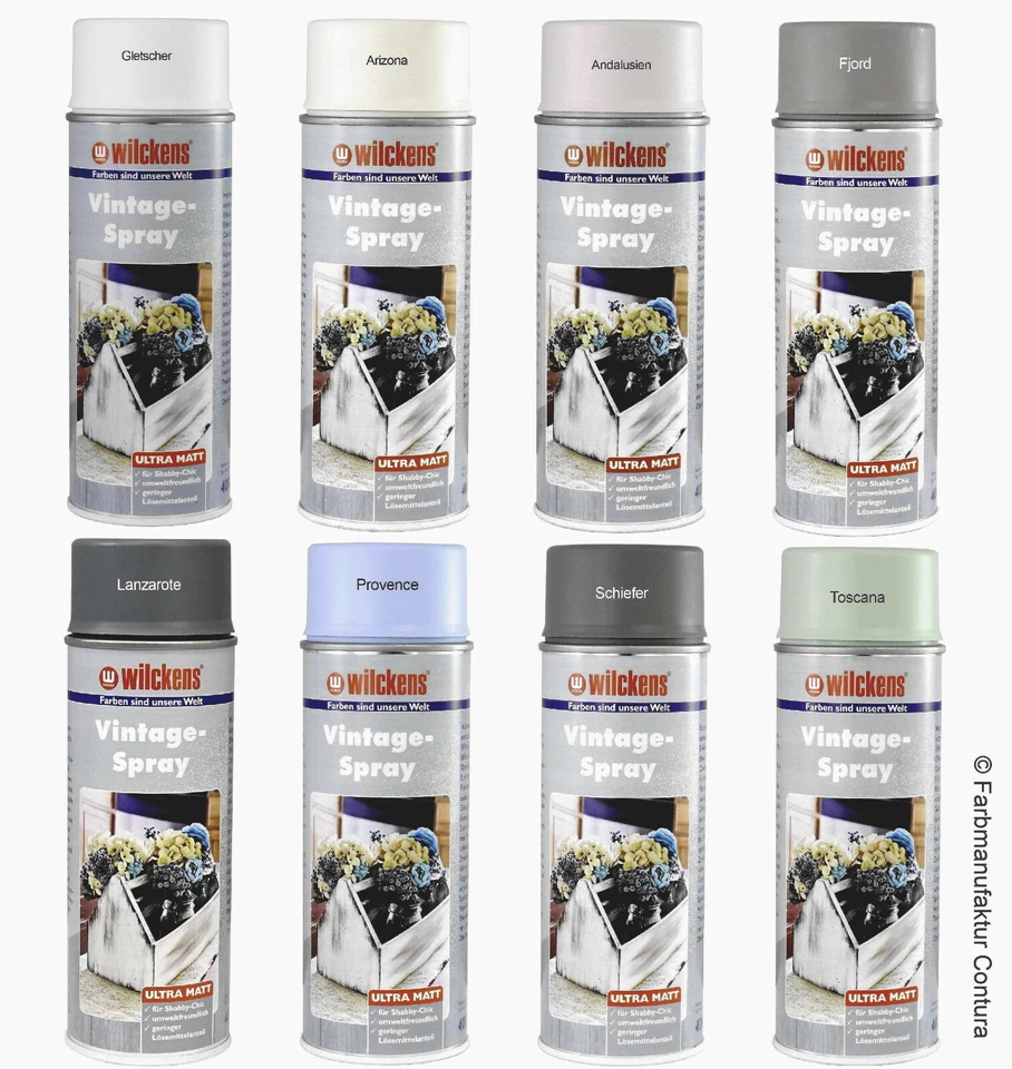 Shabby Chic Kreidefarbe Sprühdose Vintage Effekt Lack Spray Spraydose - Bild 1 von 1