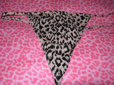Victorias Secret Sexy V-String G-String Skimpy Strappy Animal Cheetah Pantie NWT - Image 1 of 2
