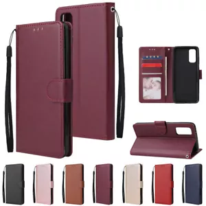 For Samsung S25 S24 S23 S22 FE Note20 Ultra S10 Wallet Leather Luxury Case Cover - Picture 1 of 28