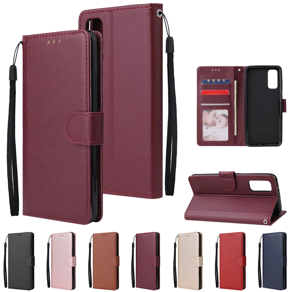 For Samsung S25 S24 S23 S22 FE Note20 Ultra S10 Wallet Leather Luxury Case Cover - Image 1 of 4