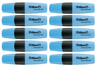 10 x Pelikan Textmarker Leuchtmarker Highlighter 490 Marker 2 -5mm blau - Bild 1 von 4