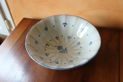 ancien saladier en ceramique XVIIIe XIXe centre france ? nevers ? - Photo 1/4