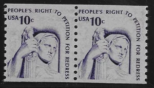 US Scott #1617, PAIR 1977 Justice 10c FVF MNH - Picture 1 of 1