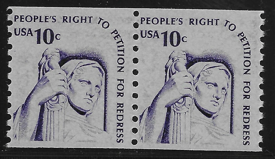 US Scott #1617, PAIR 1977 Justice 10c FVF MNH - Image 1 of 1