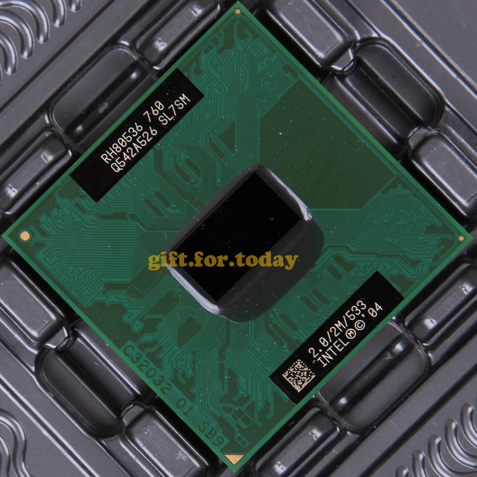 Intel Pentium M 760 2 GHz Single-Core (RH80536GE0412M) SL7SM Processor CPU - Image 1 of 1