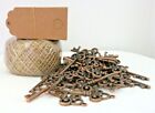 50 WEDDING FAVORS - VTG COPPER KEY BOTTLE OPENERS W. TAGS AND TWINE